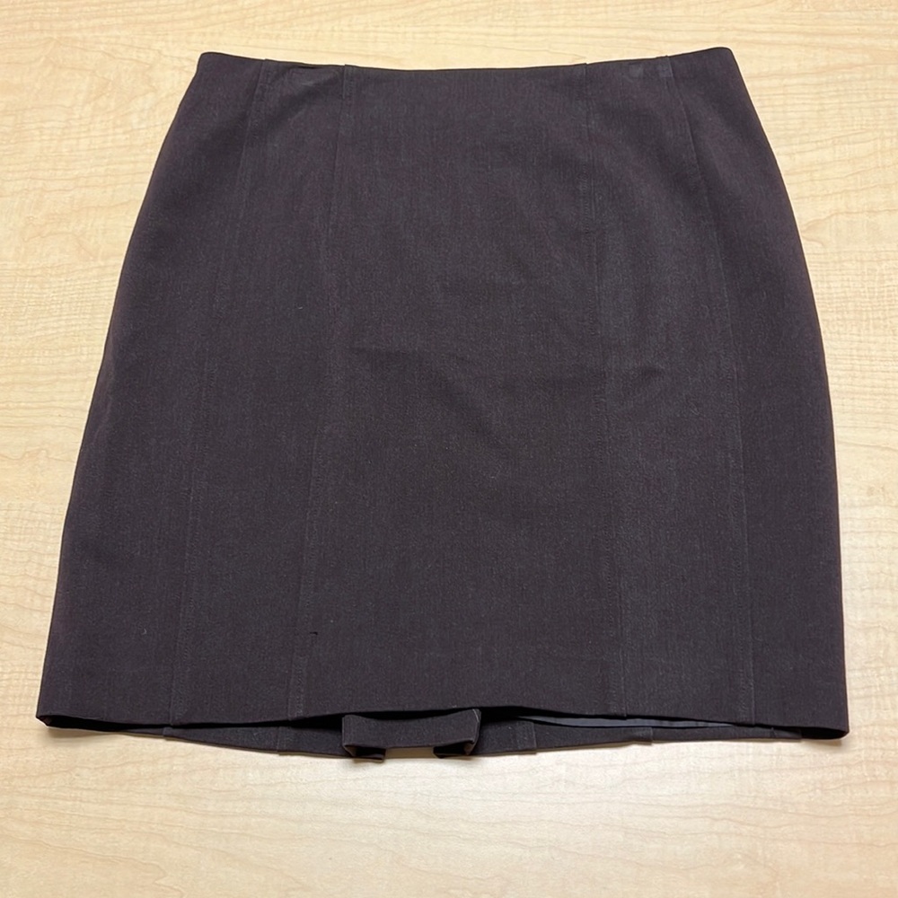 Brown Express‎ skirt with back slit, size 12
